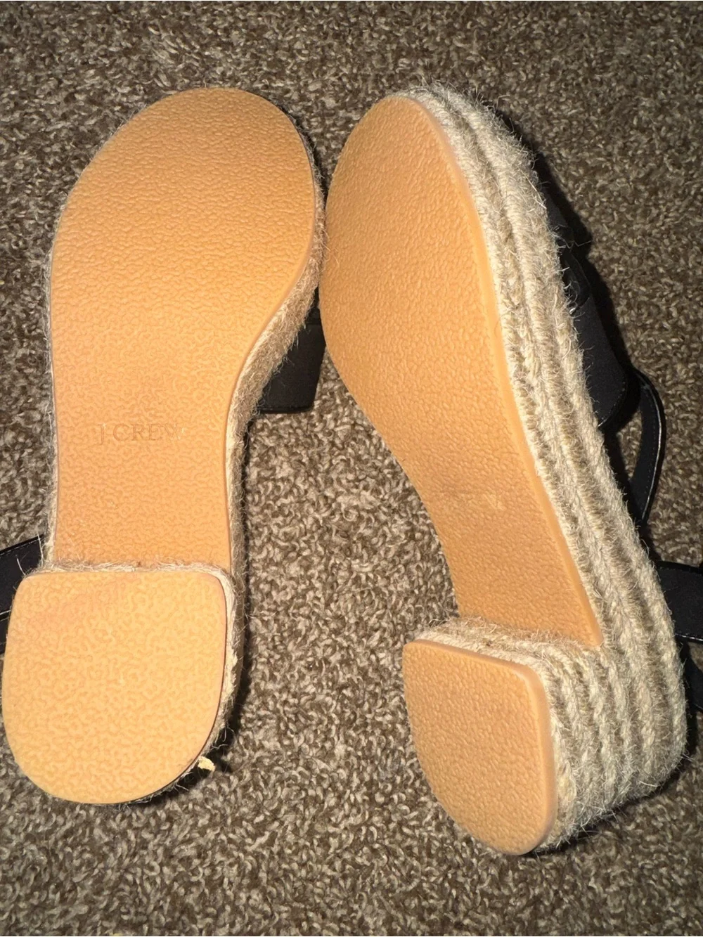 J. Crew Black Crisscross Espadrille Sandal with Ankle Strap